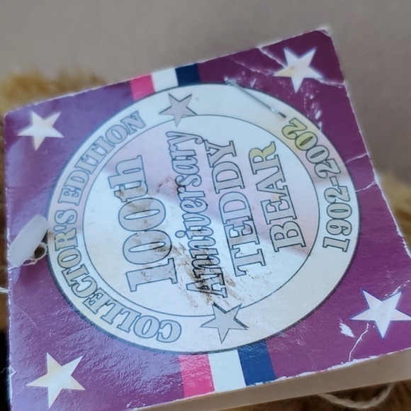 Dan Dee collectors choice 100th Anniversary Teddy bear 1902-2002 approx … - Picture 5 of 13